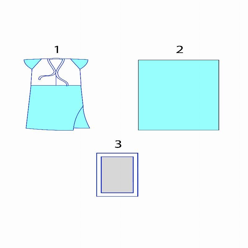 Комплект одягу та покриттів операційних акушерський №10 Taipan-Pharm стерильний